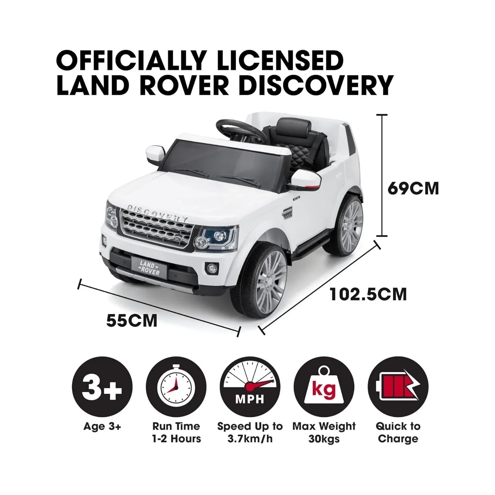 Landrover Discovery 12V Ride On- White