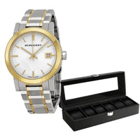 Women’s Watch Burberry Stainless Steel Silver & Gold + 6 Slots Display Box