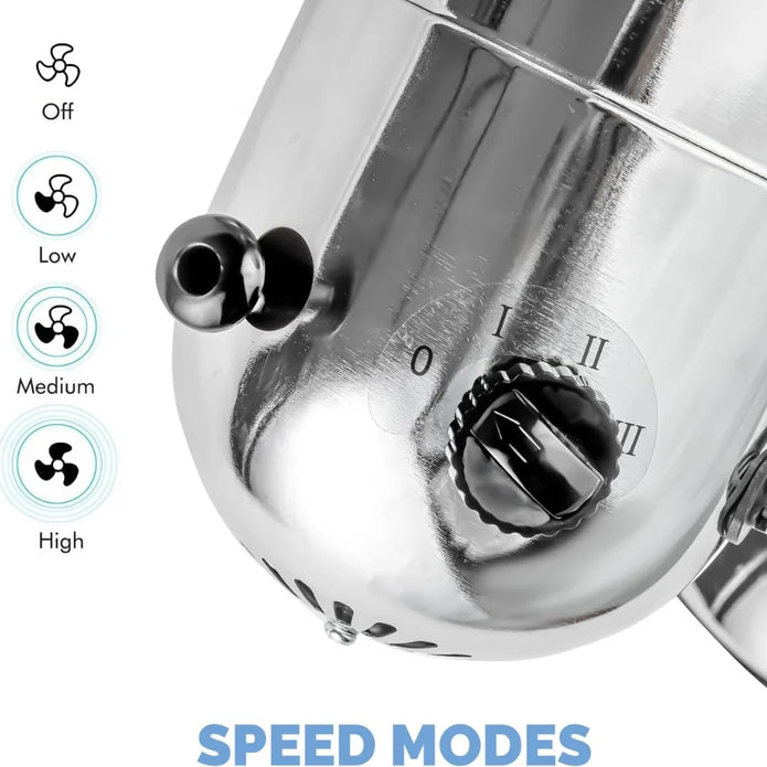 Senelux 12 inch Chrome Desk Fan