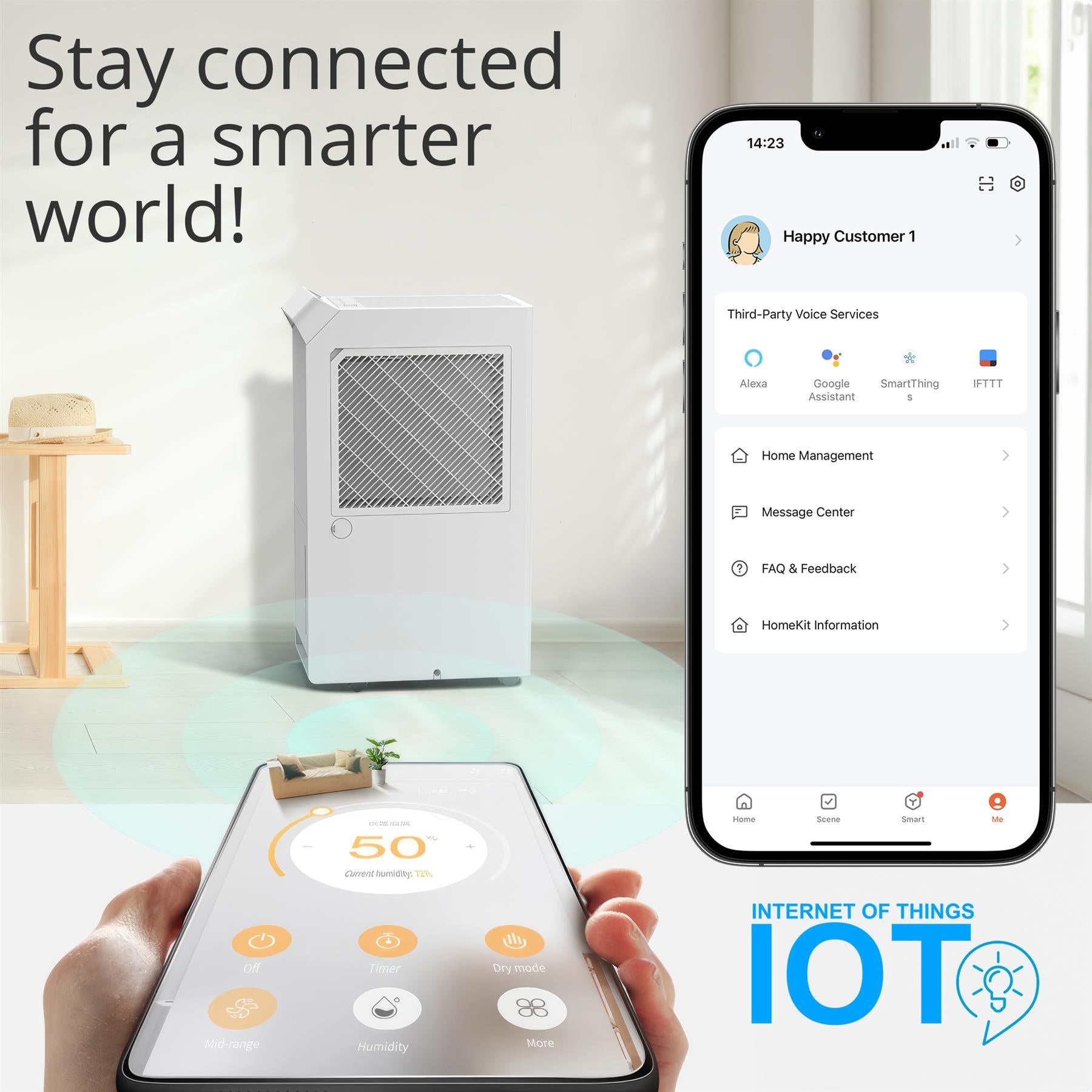 Senelux 25L/Day Dehumidifier with Smart App Controls
