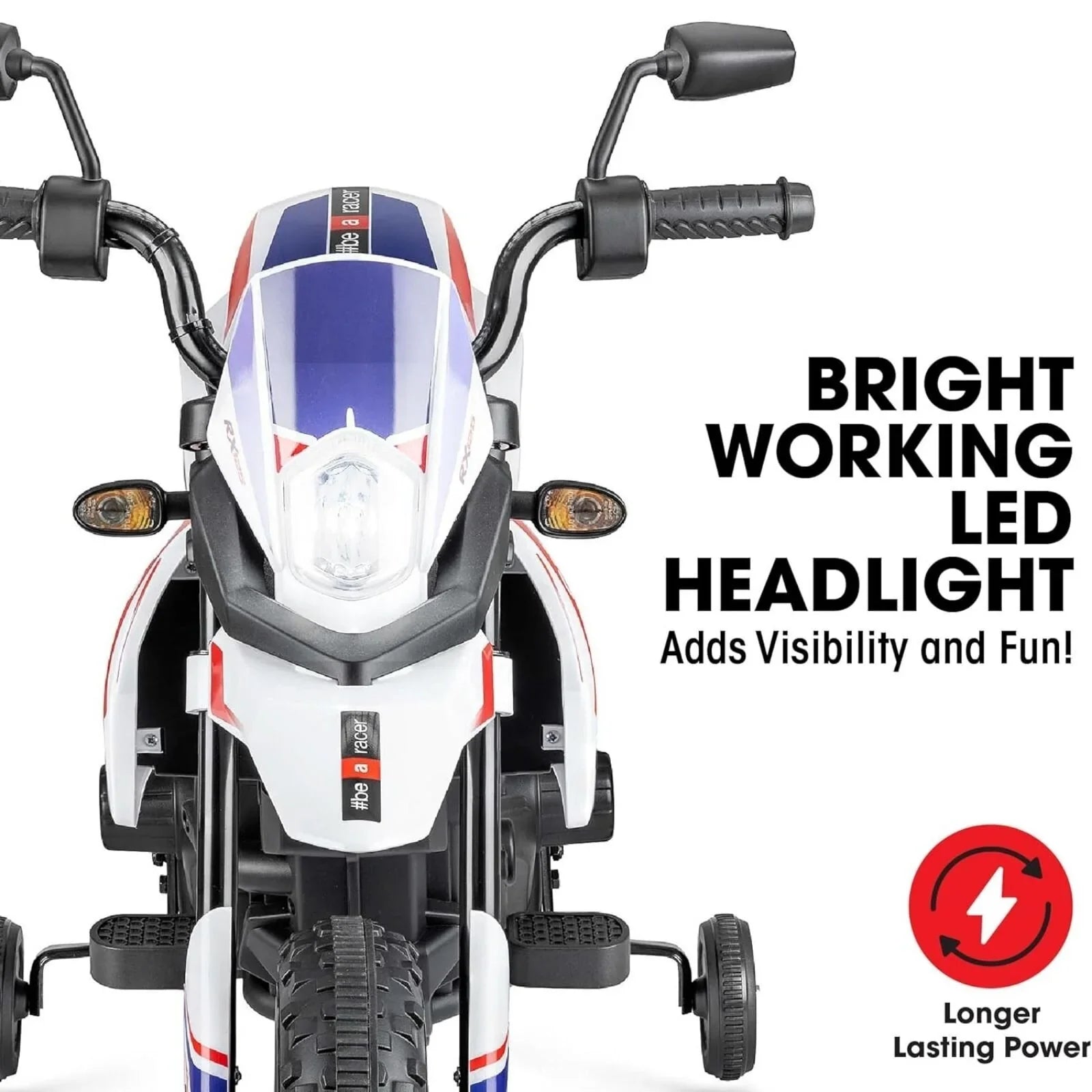 Aprilia 12V Electric Motorbike Ride On - White