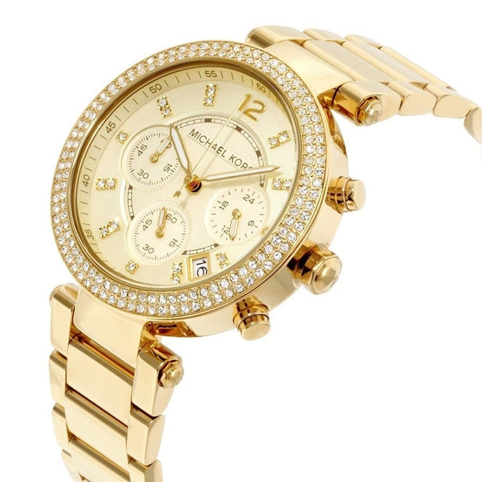 Michael Kors Women’s Watch Stainless Steel Gold Strap With Gold Dial