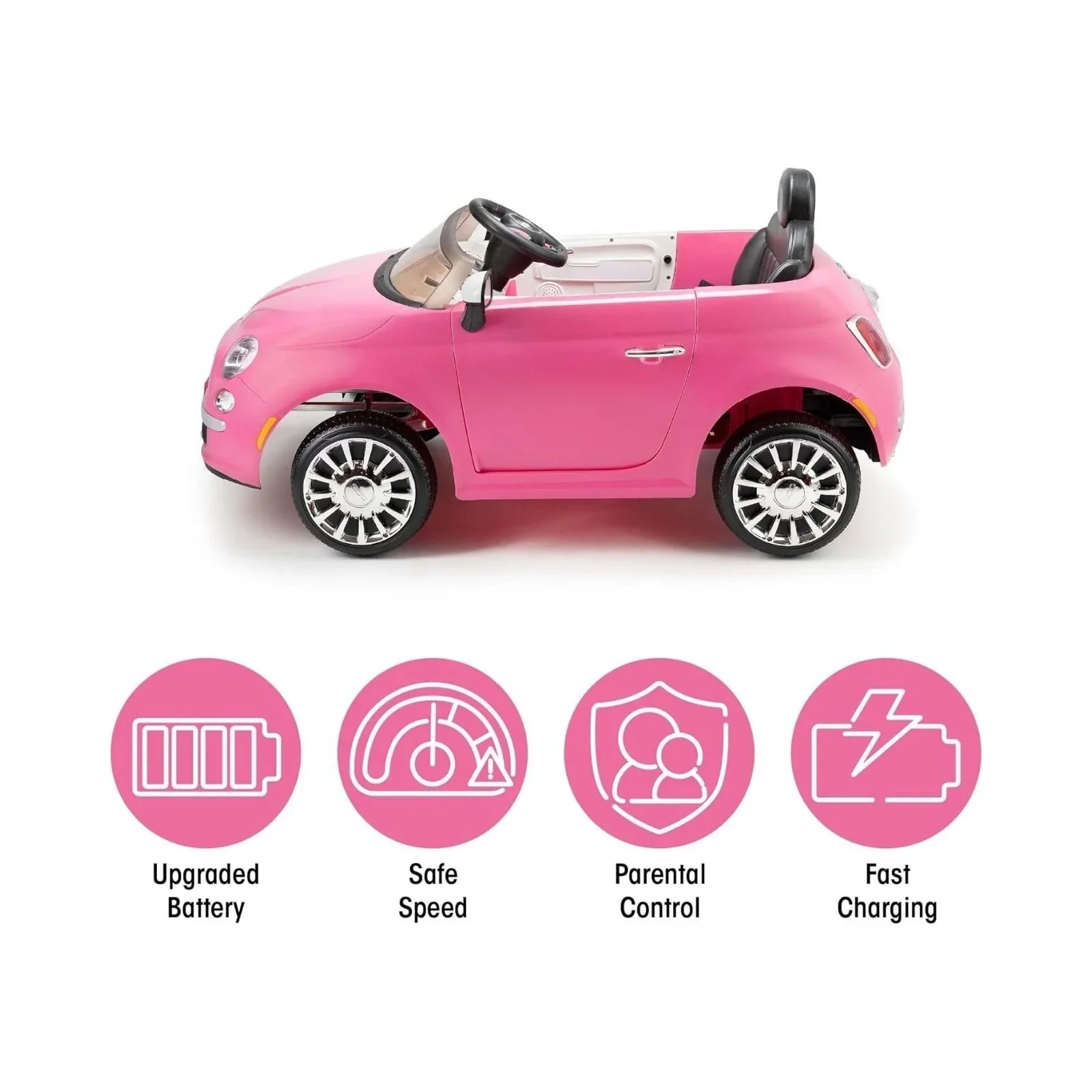Fiat 500 12V Electric Ride On - Pink (Copy)