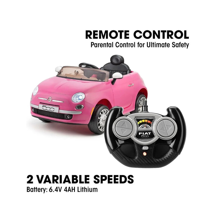 Fiat 500 12V Electric Ride On - Pink (Copy)