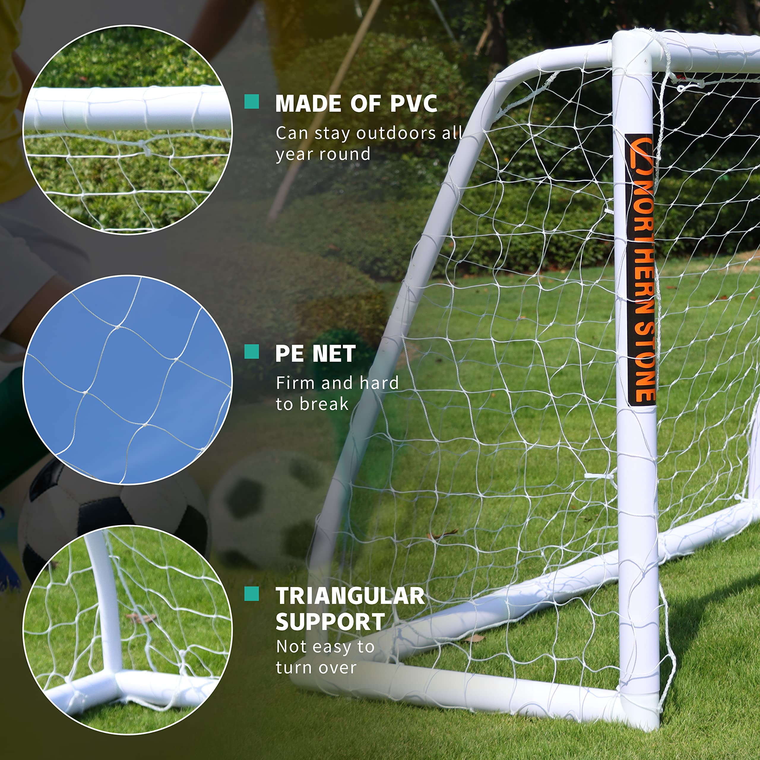 Football Goal 6ft x 4ft + Football Net Integrated
