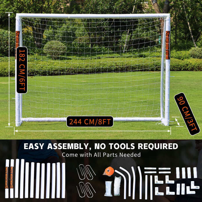 Football Goal 8ft x 6ft + Football Net Integrated