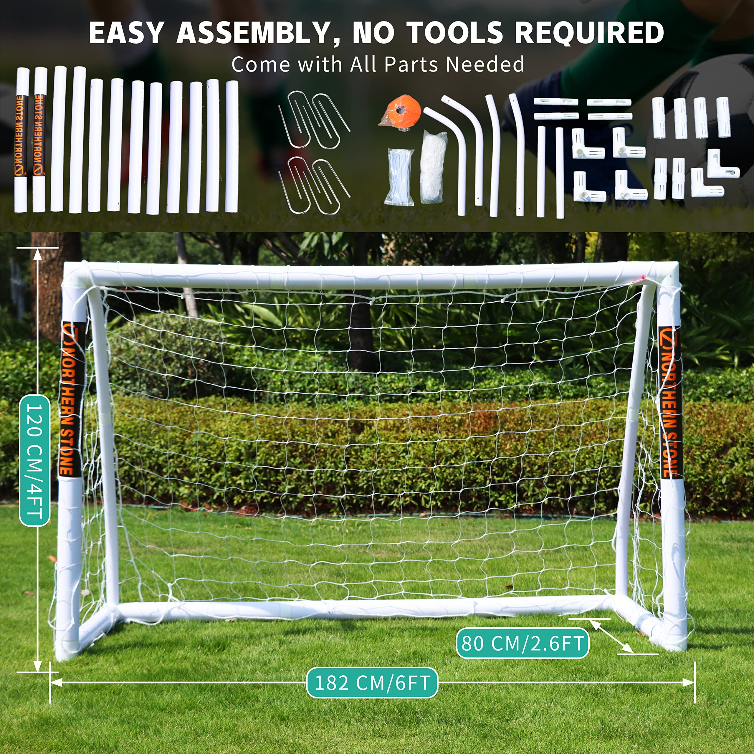 Football Goal 6ft x 4ft + Football Net Integrated