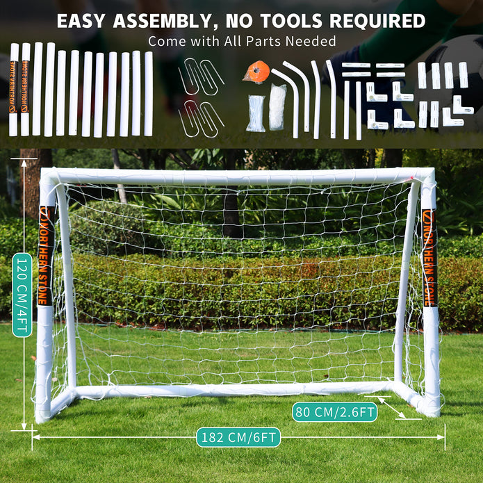 Football Goal 6ft x 4ft + Football Net Integrated