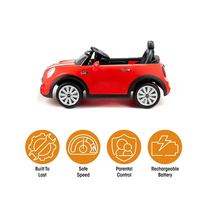 Mini Cooper Convertible 12V Electric Ride On - Red