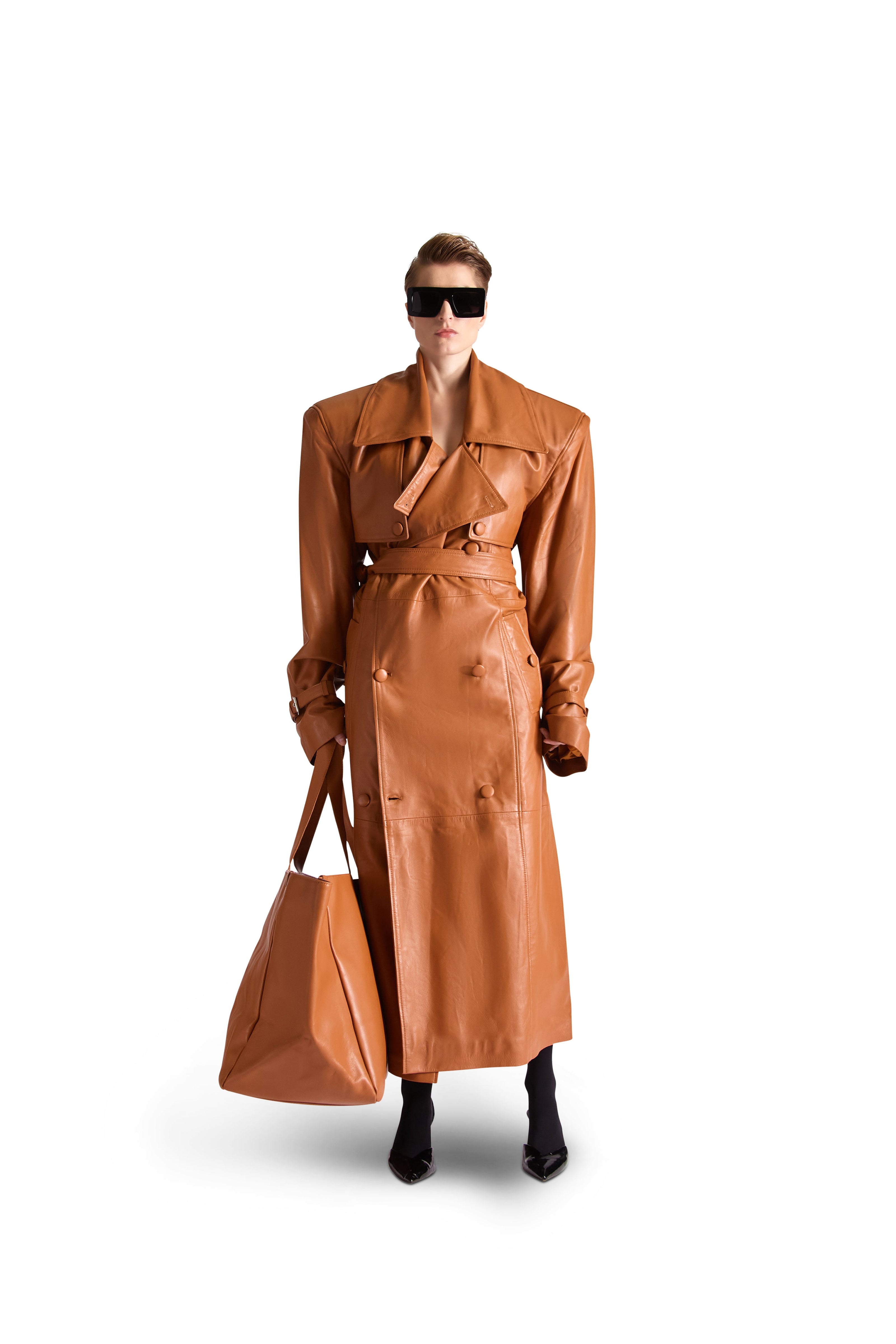 Helen Anthony Oversized Leather Tote Bag