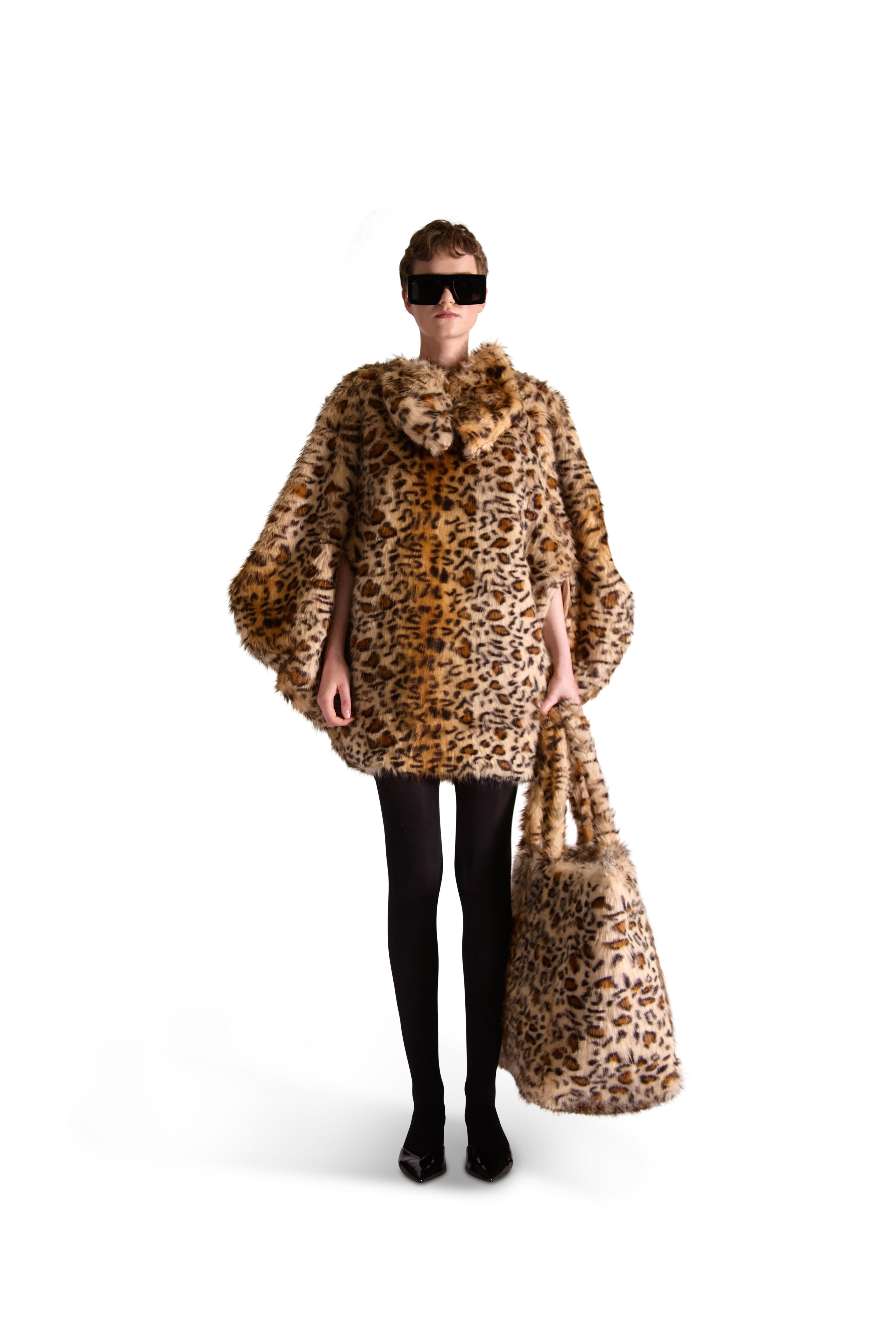 Helen Anthony Animal Print Faux Fur Bag