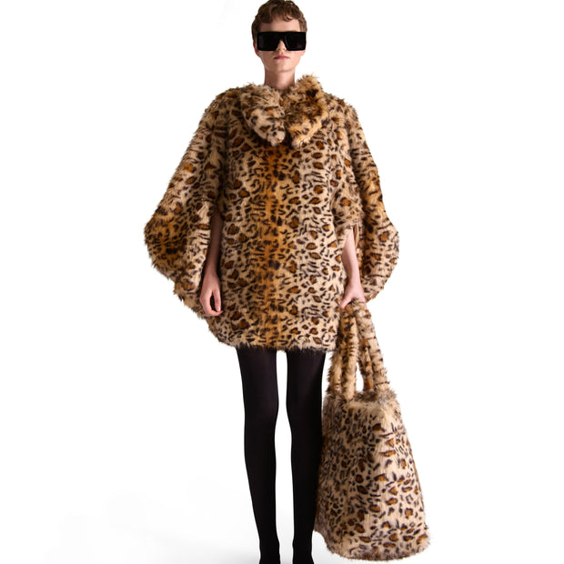 Helen Anthony Animal Print Faux Fur Bag