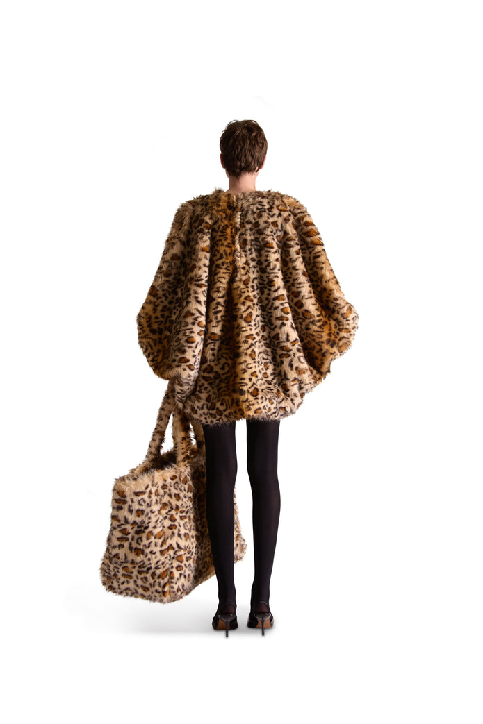 Helen Anthony Animal Print Faux Fur Bag