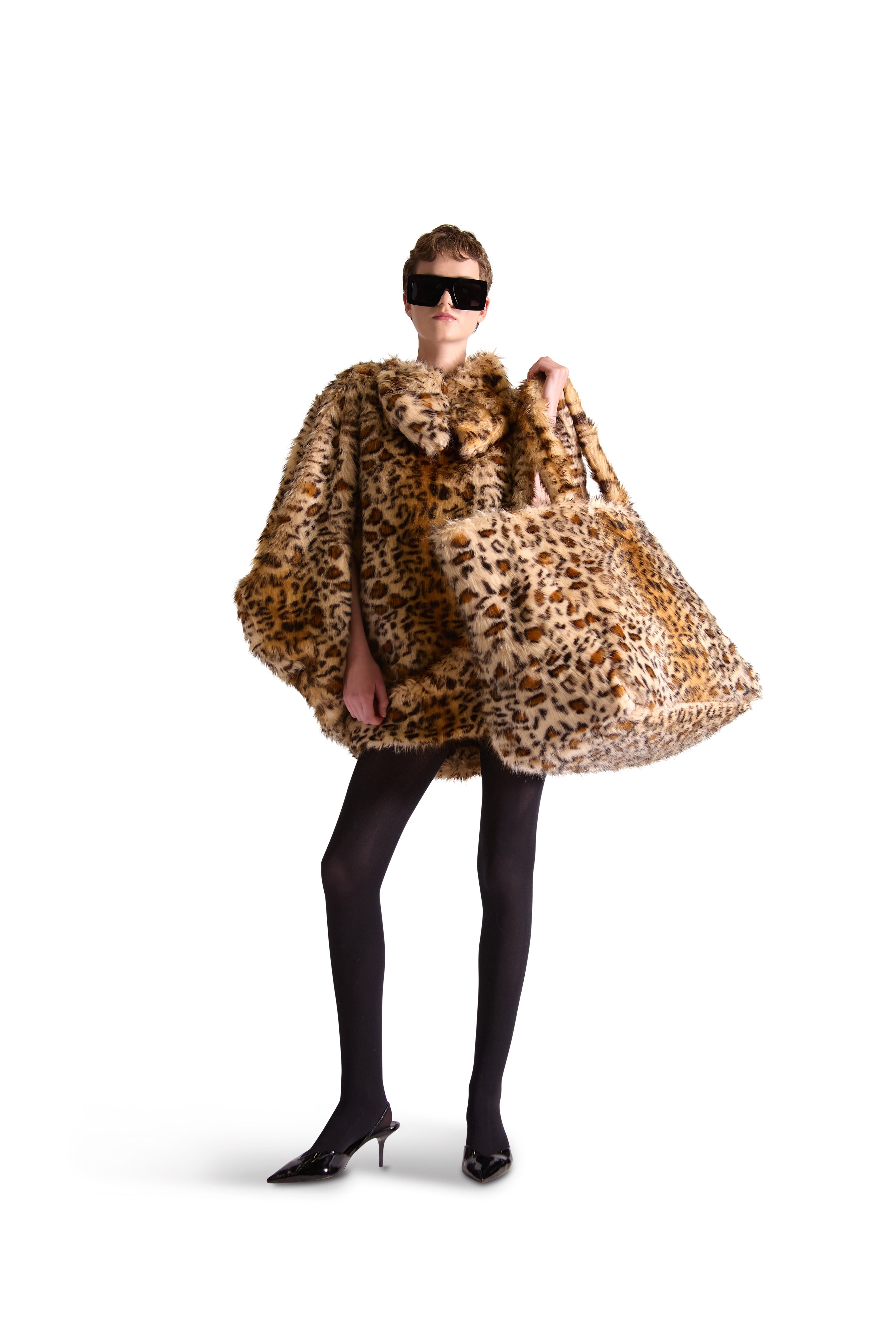 Helen Anthony Animal Print Faux Fur Bag