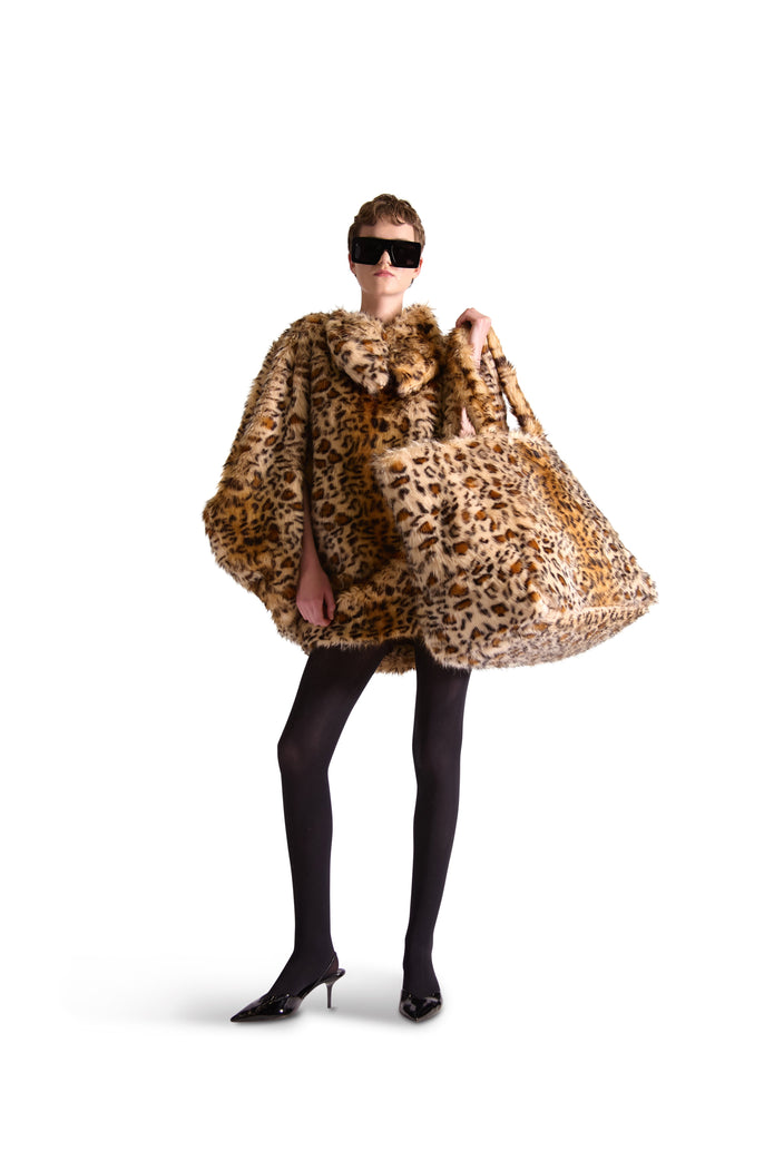 Helen Anthony Animal Print Faux Fur Bag