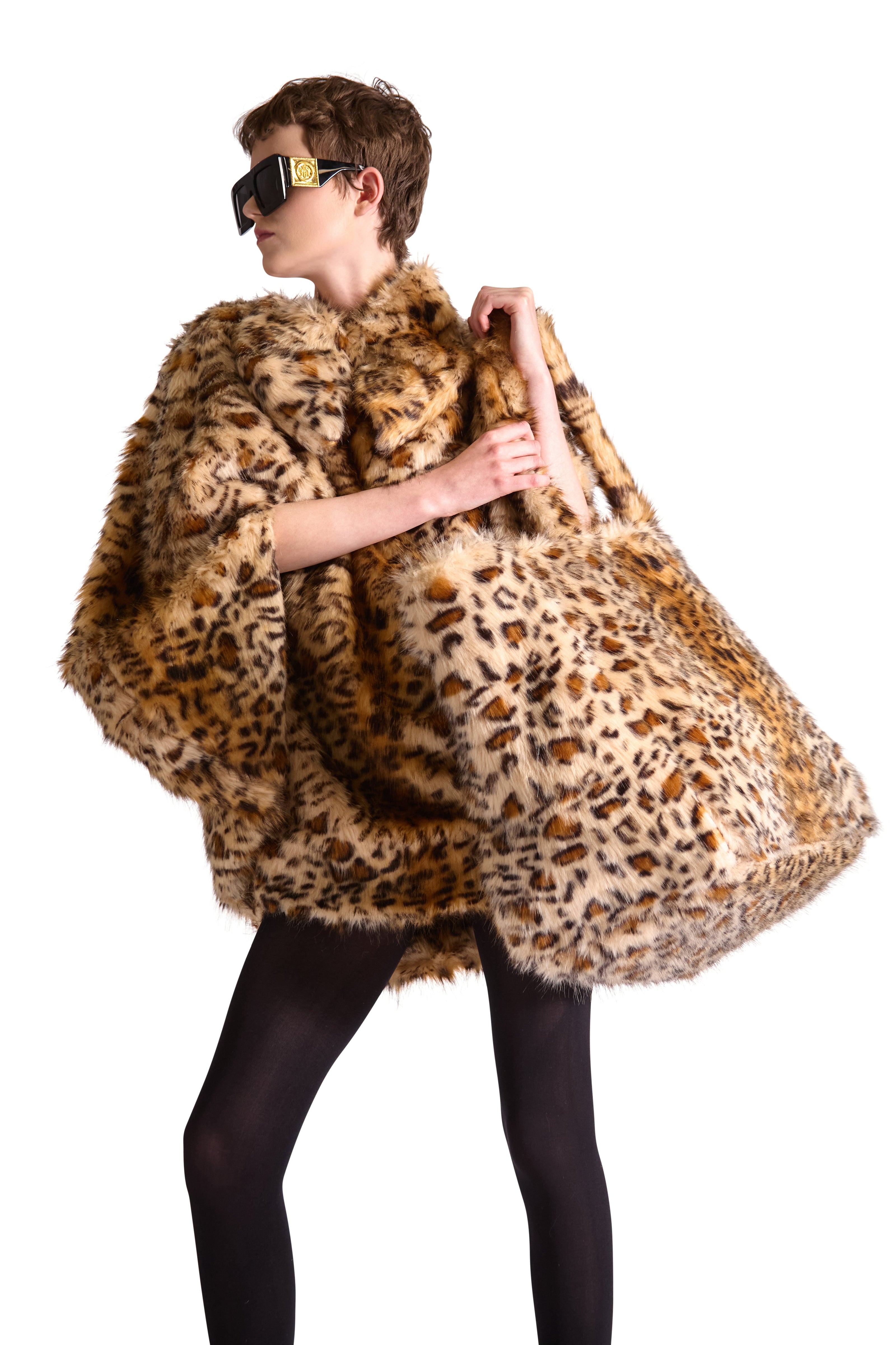 Helen Anthony Animal Print Faux Fur Bag