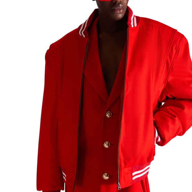 Helen Anthony Red Oversized Leather Tote Bag