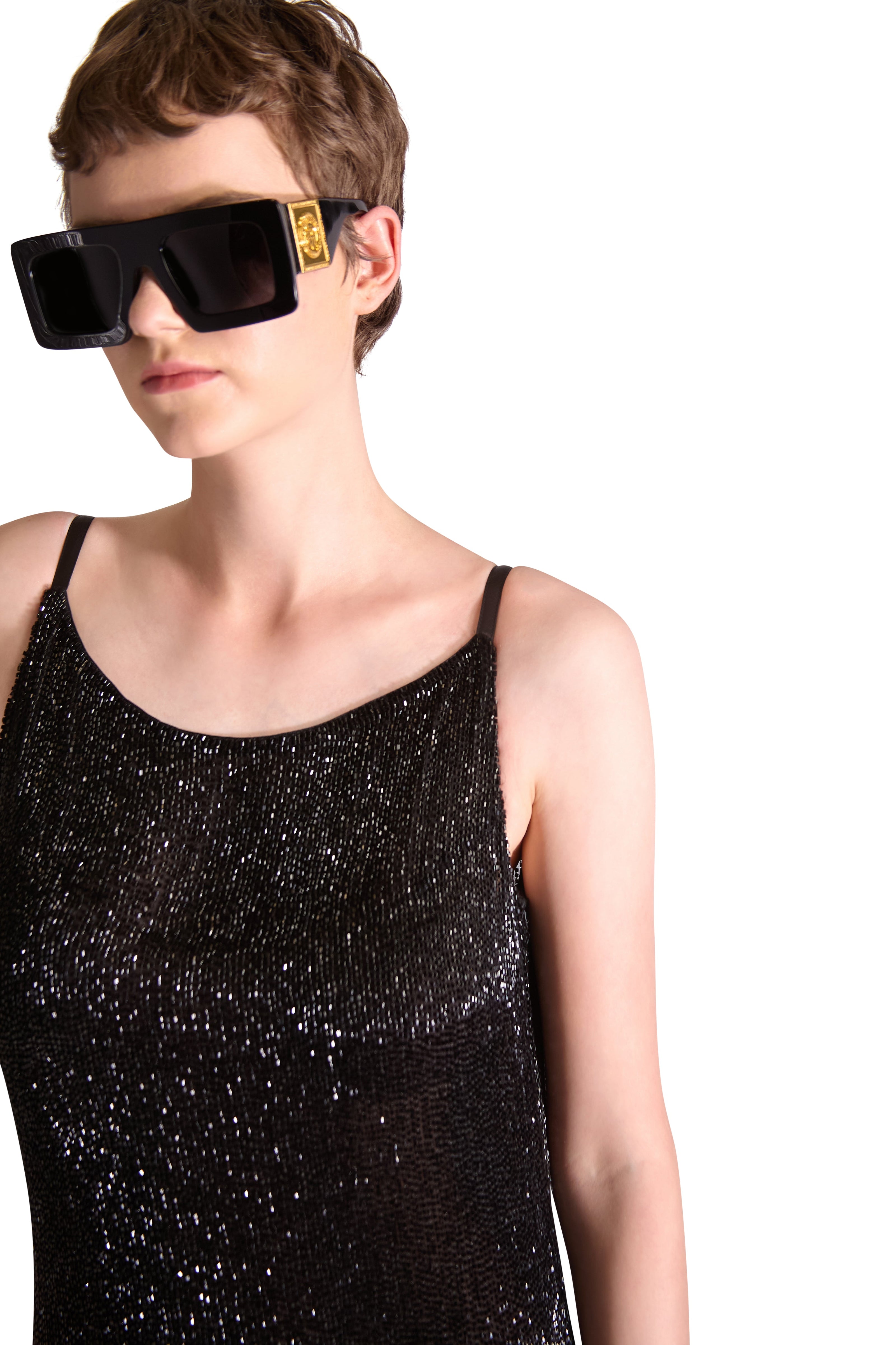 Helen Anthony Hand Embroidered Katdana Beaded Evening Dress