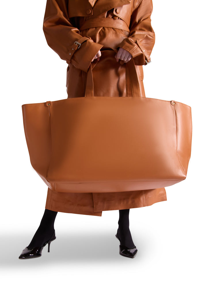 Helen Anthony Oversized Leather Tote Bag