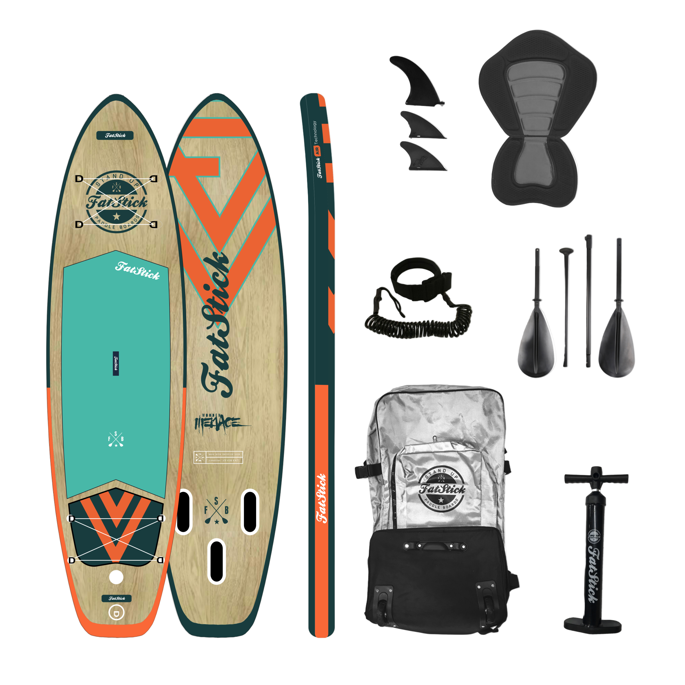 Wooden Menace 11'2 Inflatable Paddle Board