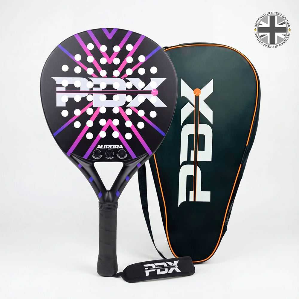 Padel Racket PDX Aurora Beginner + Cover and Set of 3 Balls