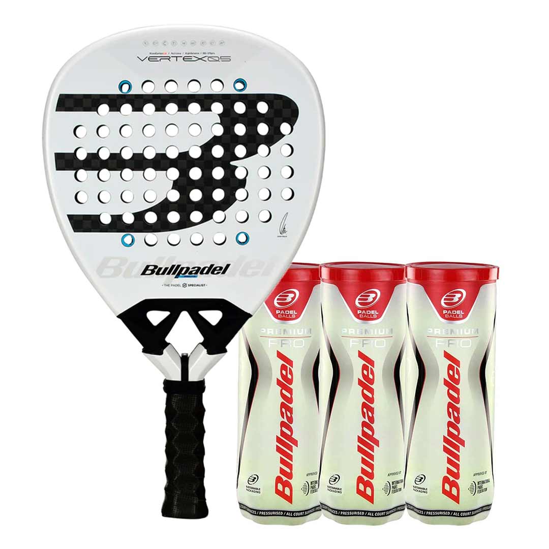 Padel Racket Bullpadel Vertex 05 + 3 Tubes of Balls