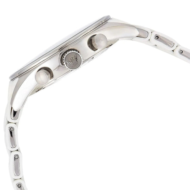 Emporio Armani Sportivo Men’s Watch Silicone White Strap With White Dial And Silver Case