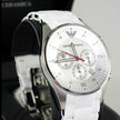 Emporio Armani Sportivo Men’s Watch Silicone White Strap With White Dial And Silver Case