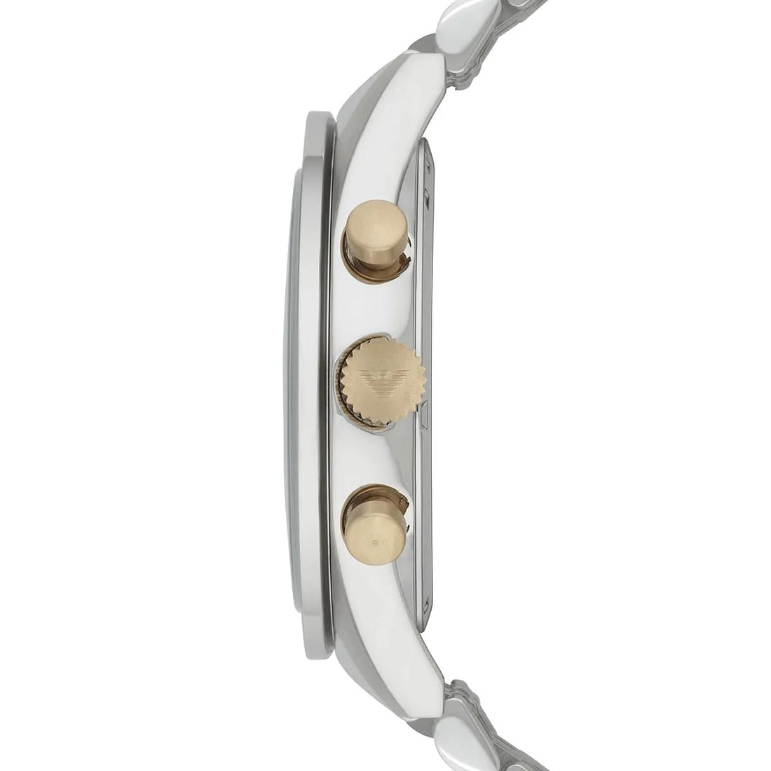 Emporio Armani Tazio Men's Watch Stainless Steel Silver & Gold Tone Strap With Blue Dial