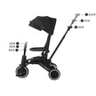 Xplor 6 in 1 Foldable Trike - Jet Black (10m-5y)