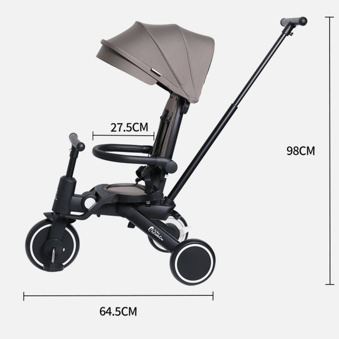 Xplor 6 in 1 Foldable Trike - Jet Black (10m-5y)