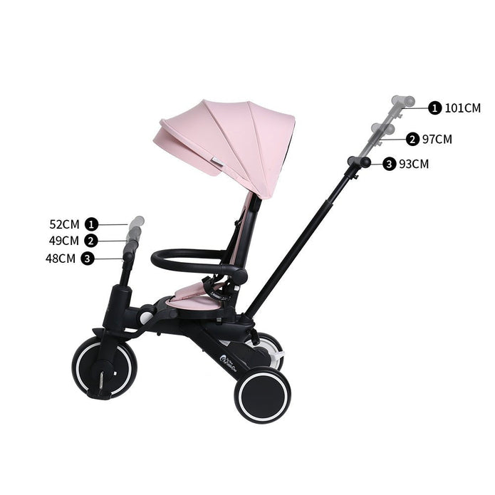 Xplor 6 in 1 Foldable Trike - Pastel Pink (10m-5y)