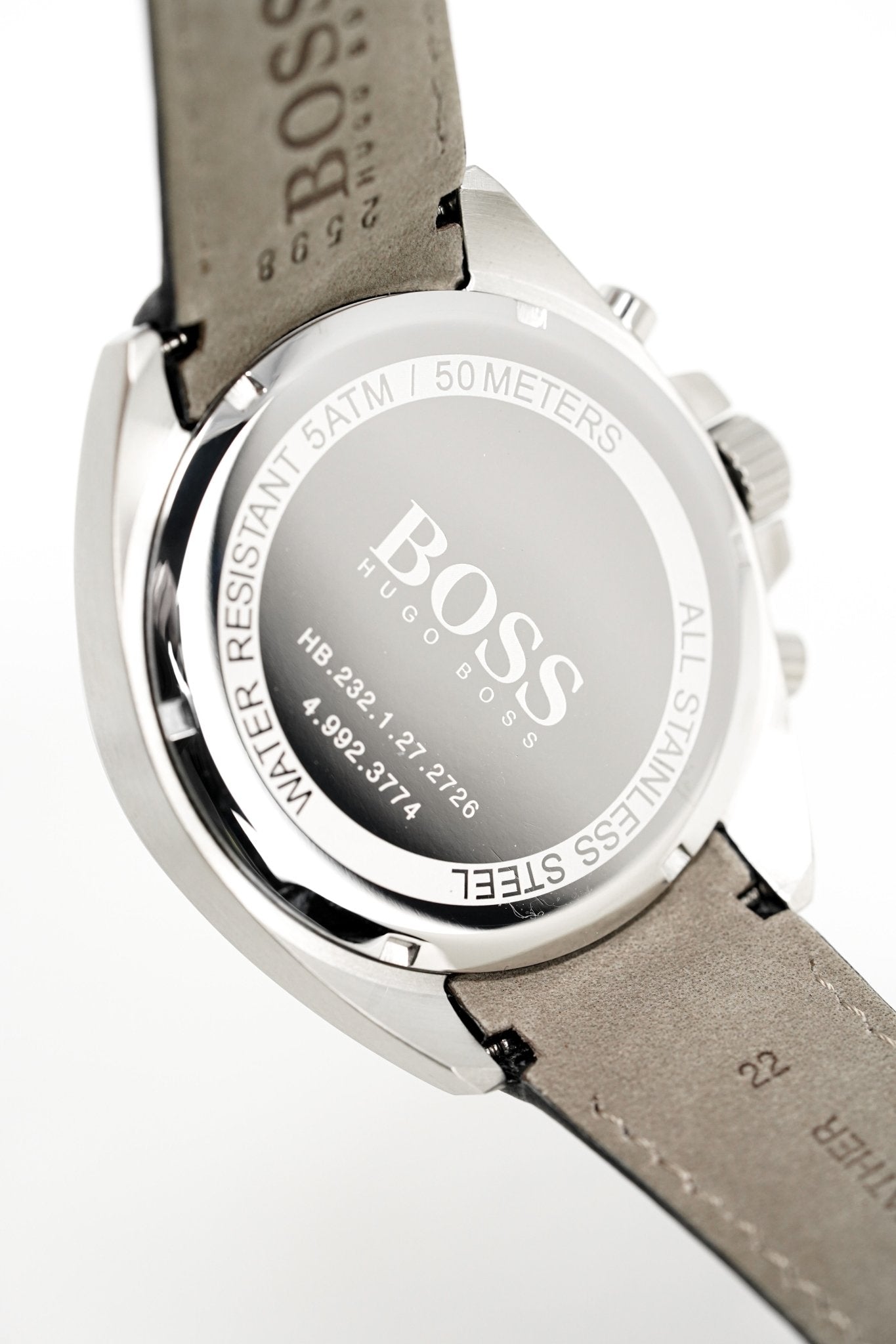 Hugo Boss Men's Watch Chronograph Black Driver Leather