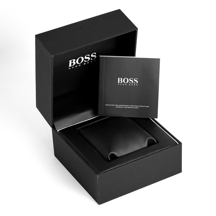Hugo Boss Men's Watch Chronograph Black Driver Leather