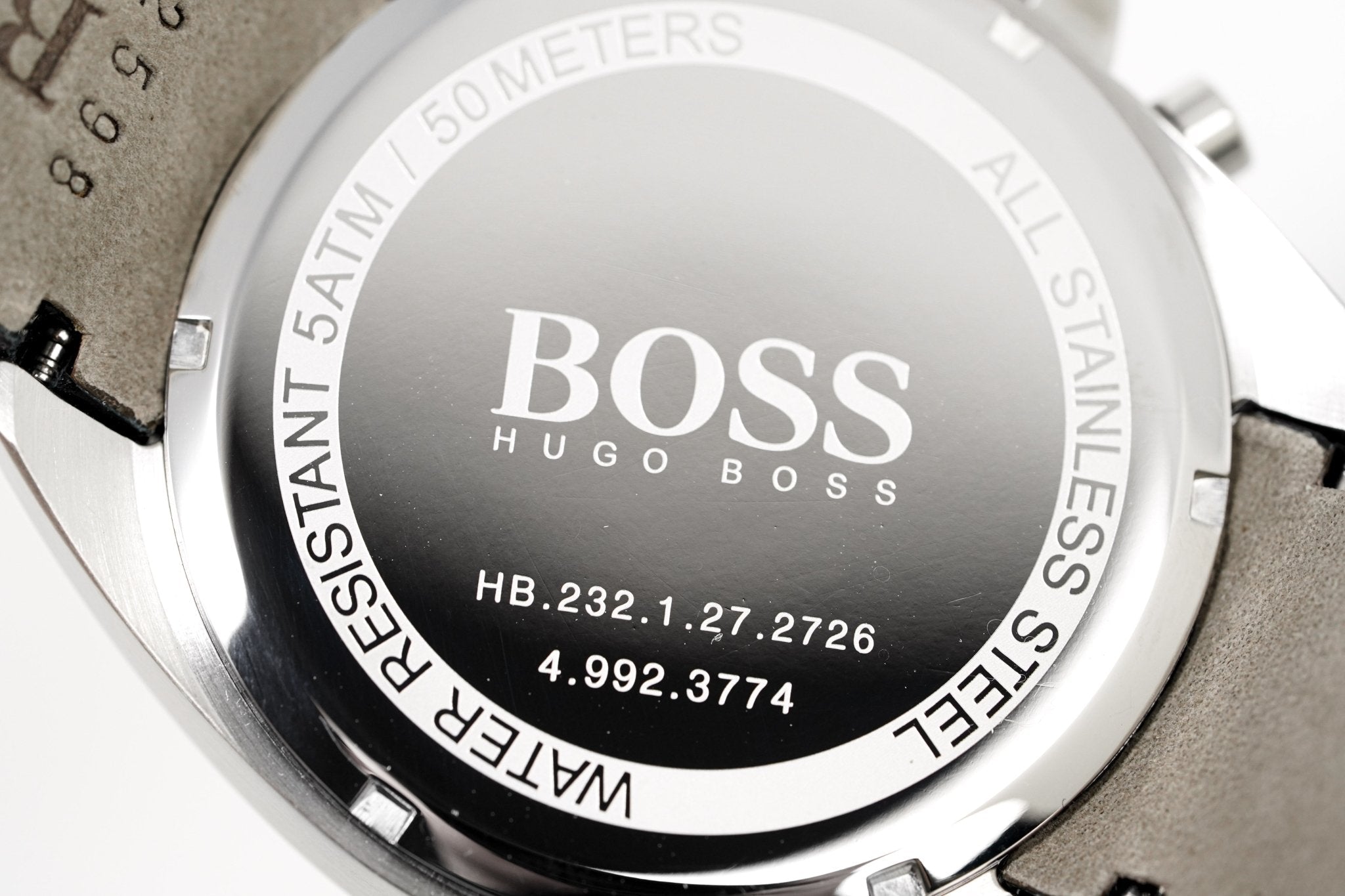 Hugo Boss Men's Watch Chronograph Black Driver Leather