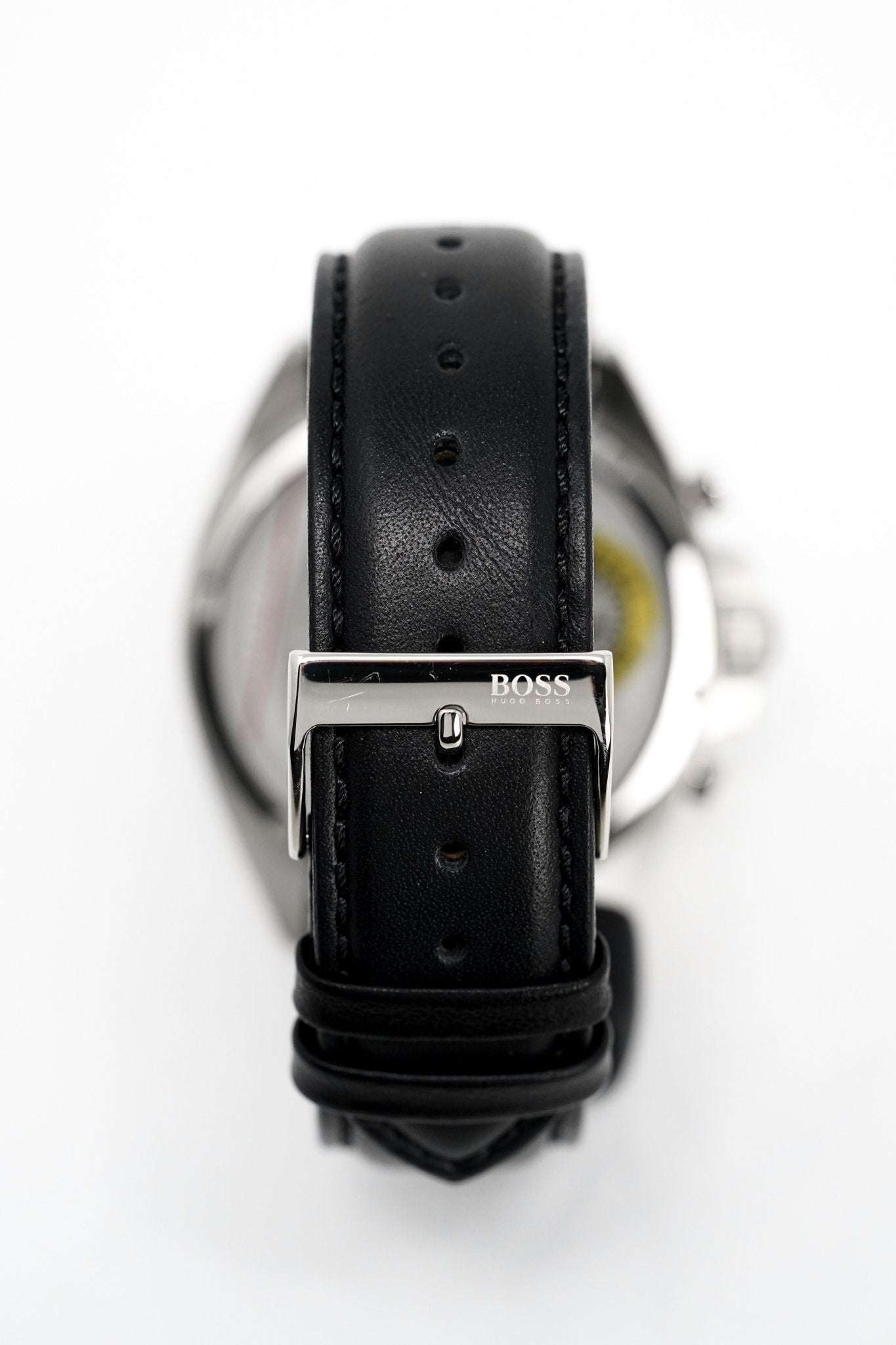 Hugo Boss Men's Watch Chronograph Black Driver Leather