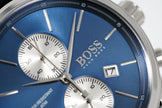 Hugo Boss Men's Watch Chronograph Blue Jet Leather