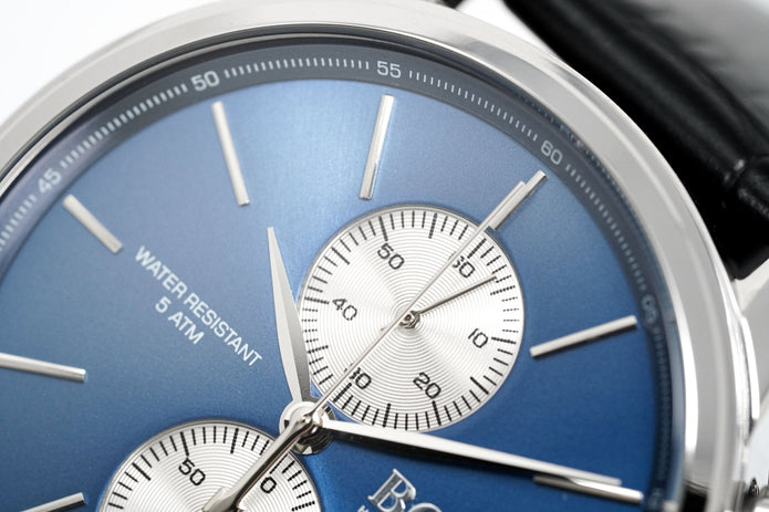 Hugo Boss Men's Watch Chronograph Blue Jet Leather