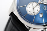 Hugo Boss Men's Watch Chronograph Blue Jet Leather
