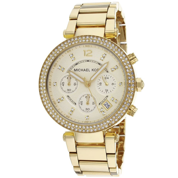 Michael Kors Women’s Watch Stainless Steel Gold Strap With Gold Dial