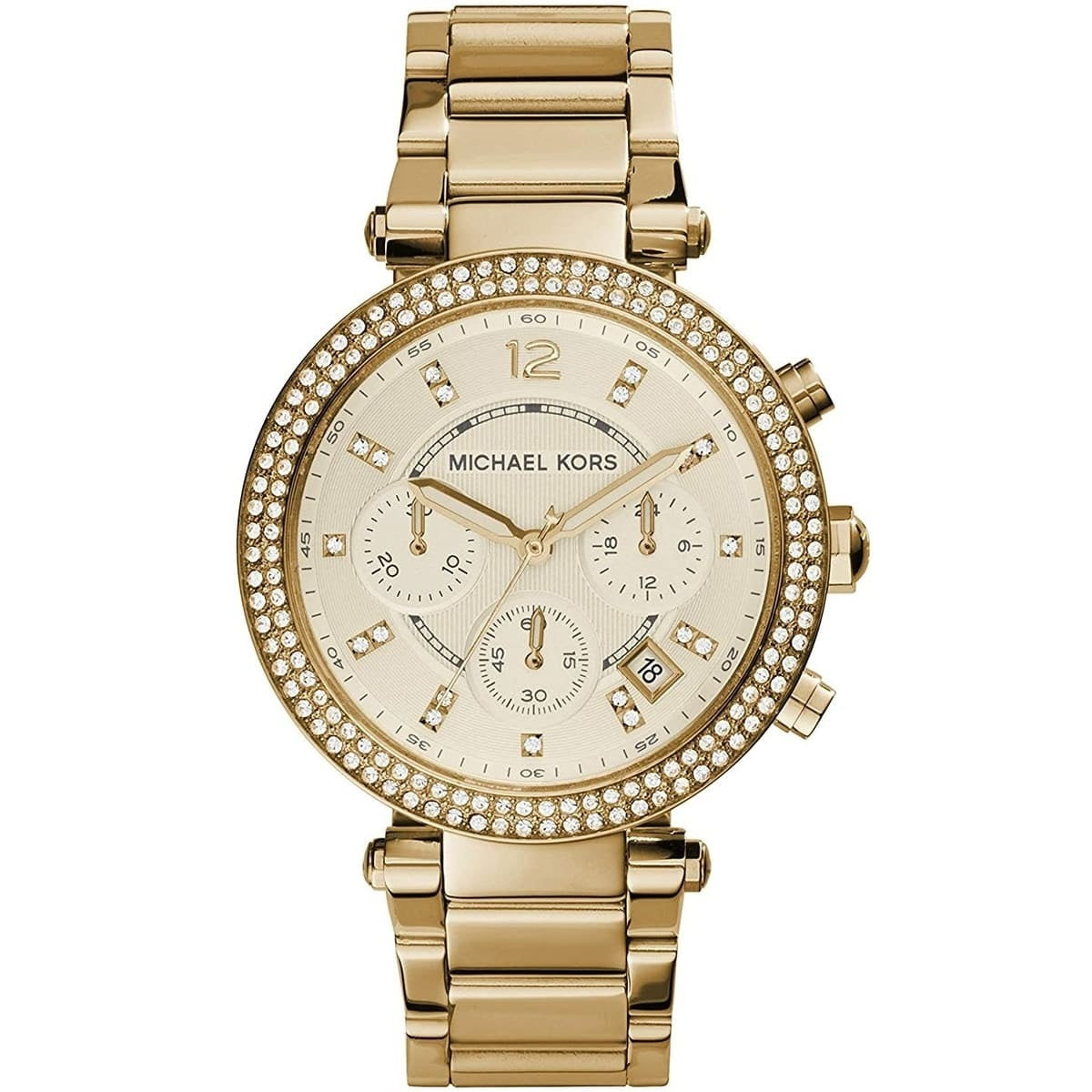 Michael Kors Women’s Watch Stainless Steel Gold Strap With Gold Dial