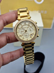 Michael Kors Women’s Watch Stainless Steel Gold Strap With Gold Dial