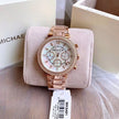 Michael Kors Women’s Watch Stainless Steel Rose Gold Strap With Mother Of Pearl Dial
