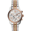 Michael Kors Women’s Watch Stainless Steel Gold And Silver Strap With Silver Dial