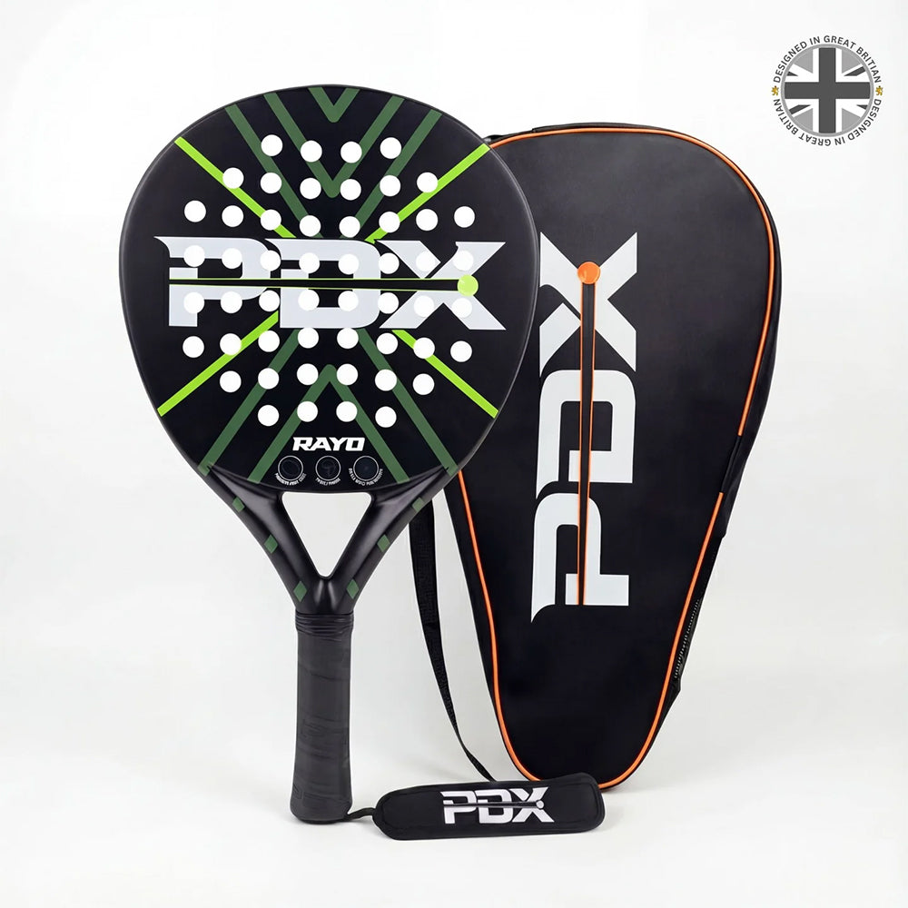Padel Racket PDX Rayo Beginner + Cover and Set of 3 Balls