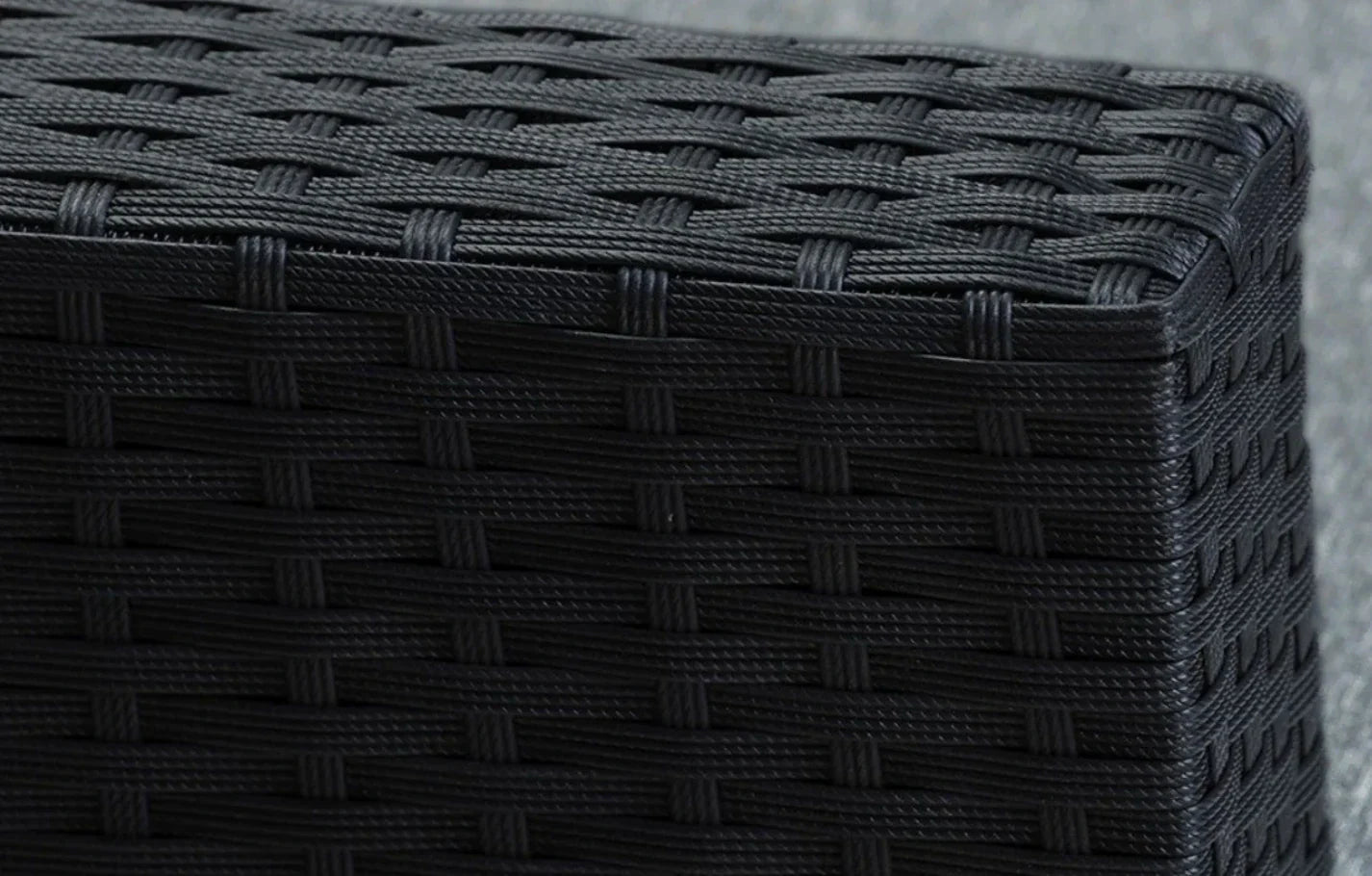 Stockholm 6 Seater Black Rattan Corner Garden Dining and Lounge Set